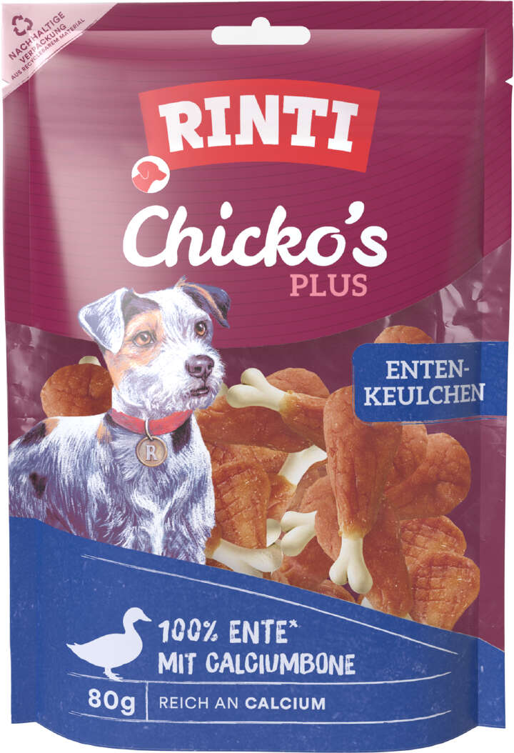 RINTI Hundeleckerlis Chicko Plus Entenkeulchen
